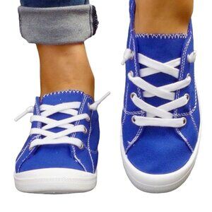 ROSY - Blue Contrast-Stitch Sneaker
